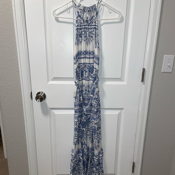 LOFT Petite Extra Small Garden Halter Maxi Dress - Picture 3 of 12
